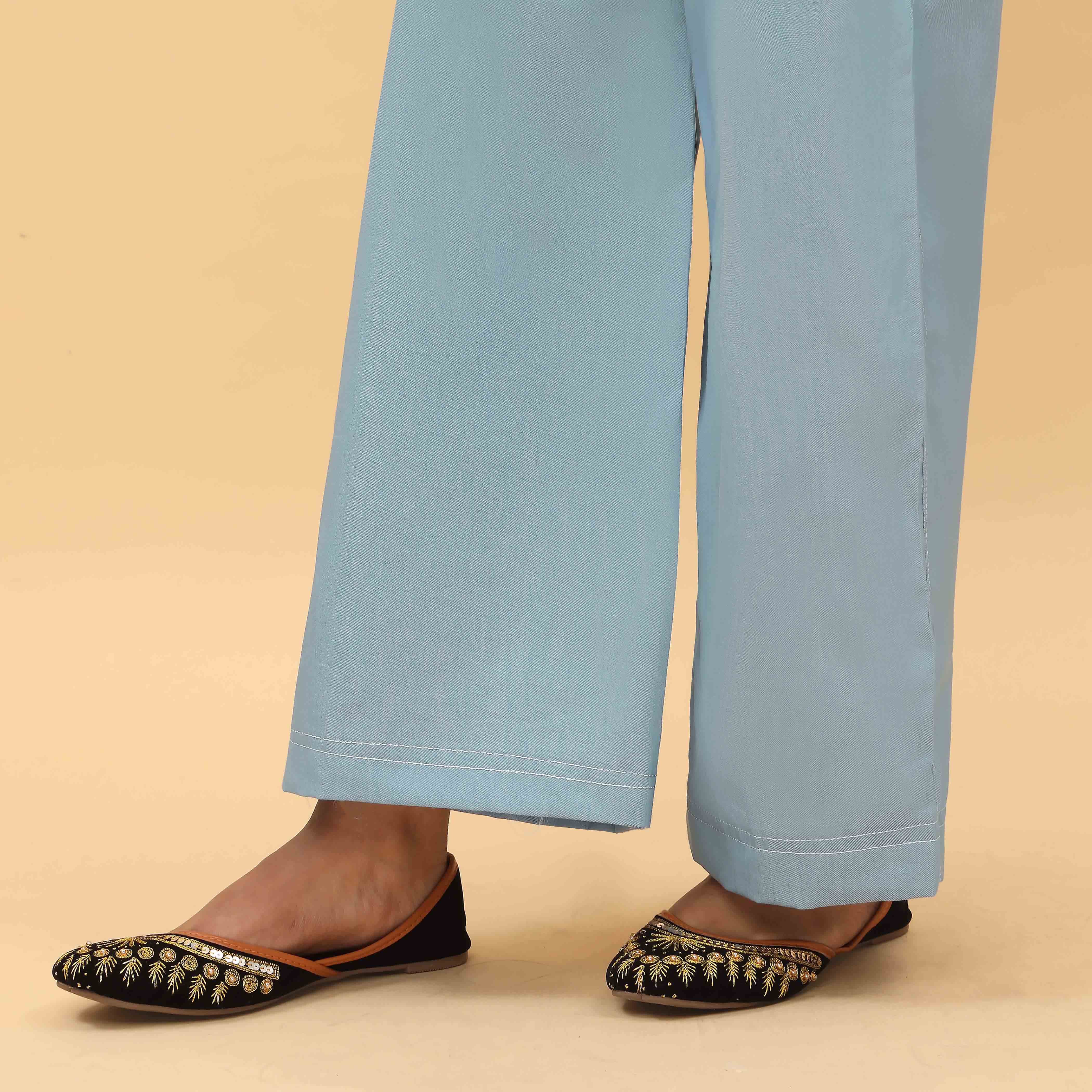 Sky Blue Straight Fit Denim Trouser PS4577 - Image 2