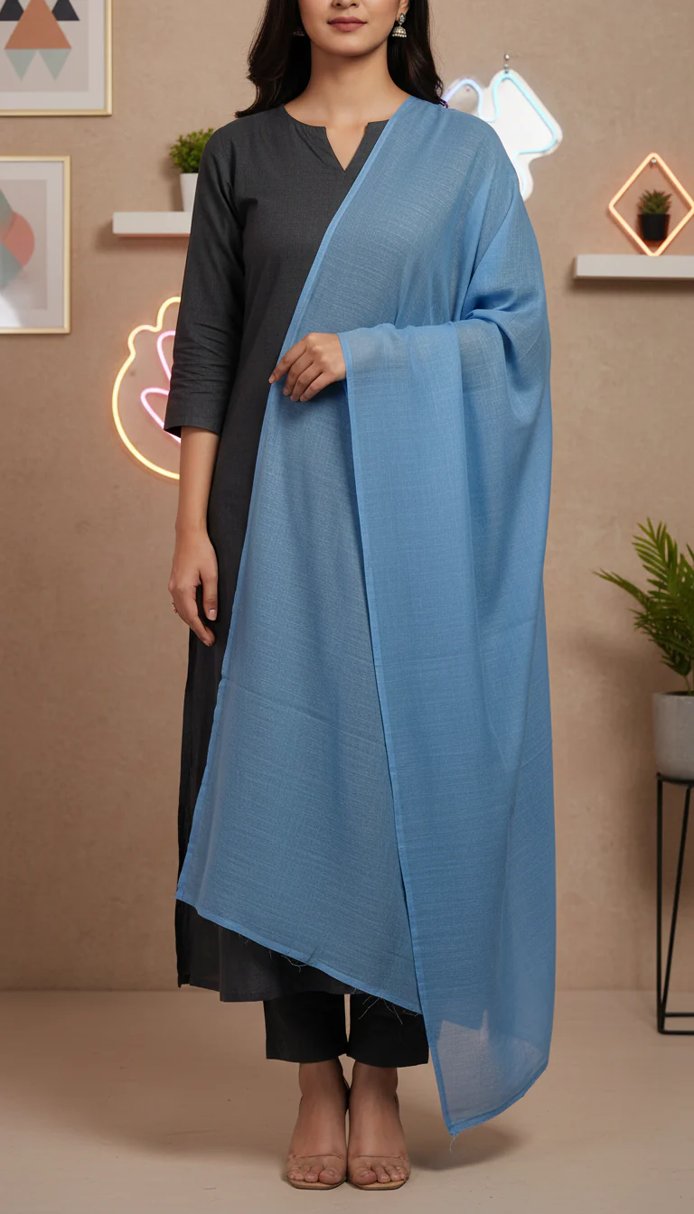 Sky Blue Summer Stole PD6106 - Image 2
