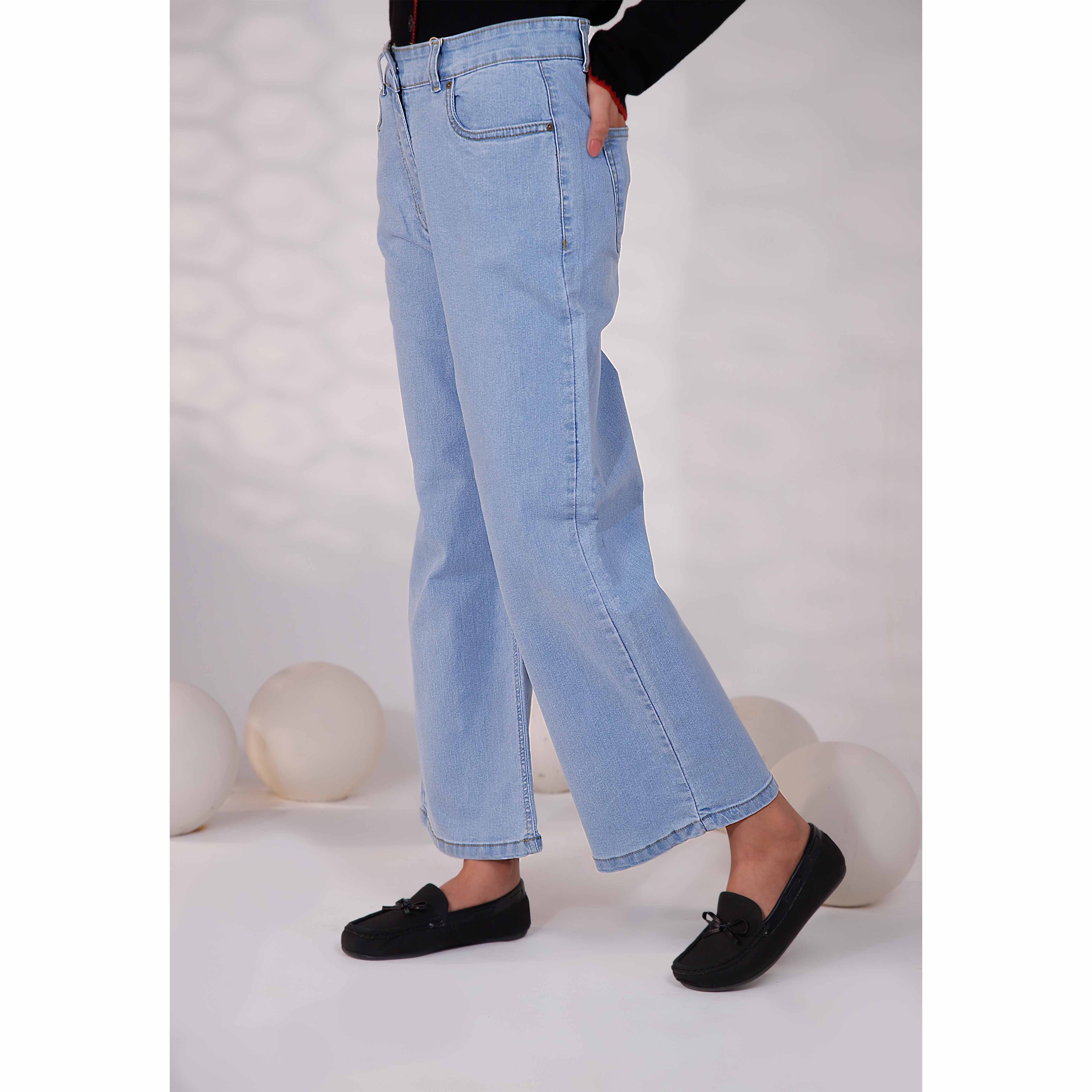 Sky Blue Western Denim Pant PS9510 - Image 2