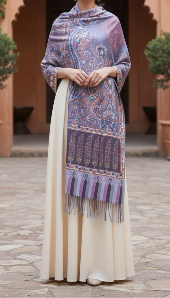 Sky Blue Winter Stole PN5157