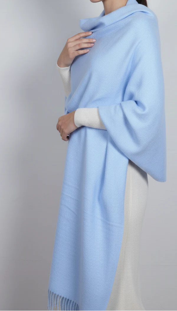 Sky Blue Winter Stole PN5212 - Image 2