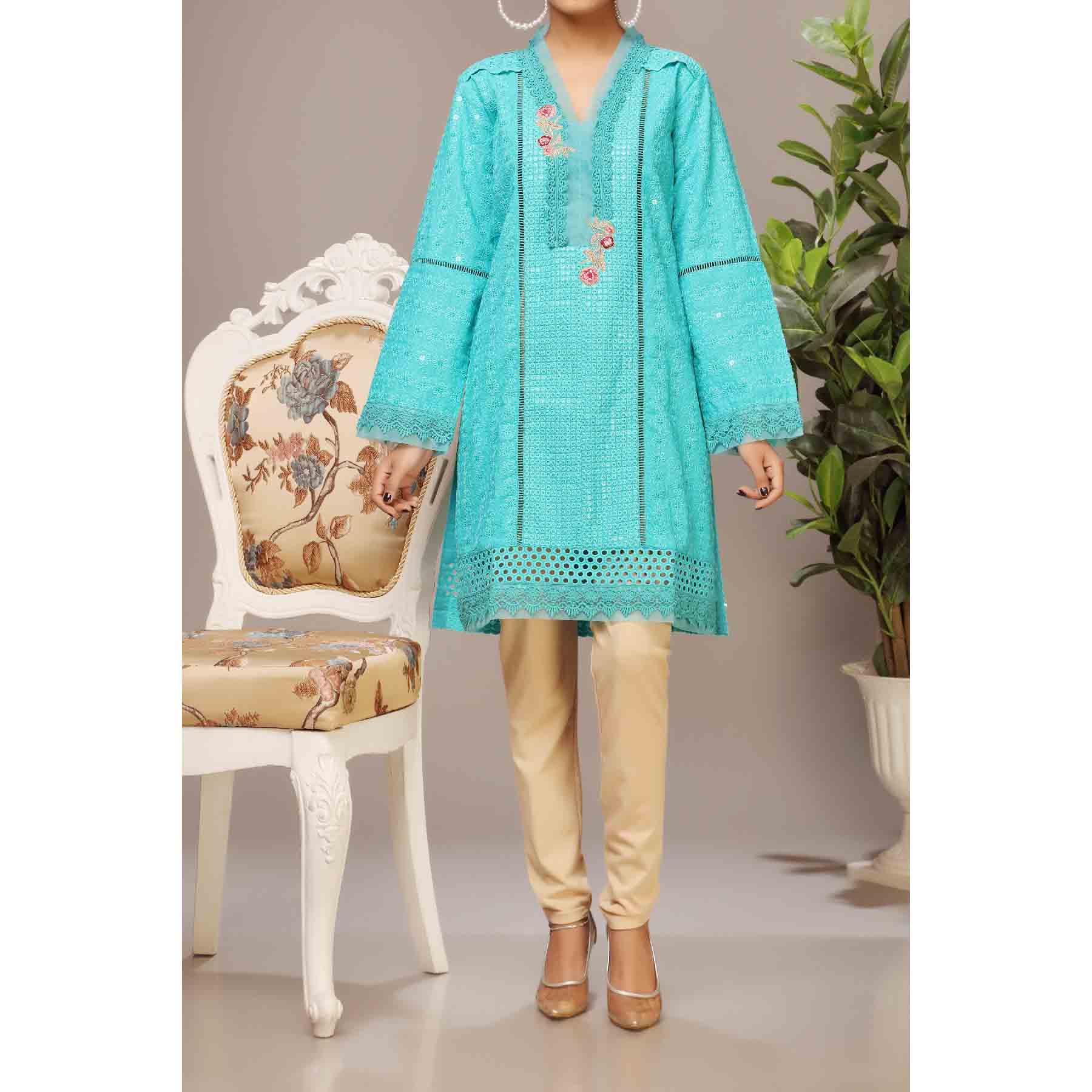 Stitched 1 PC Embellished Chiken Shirt  pe114217 - Image 2