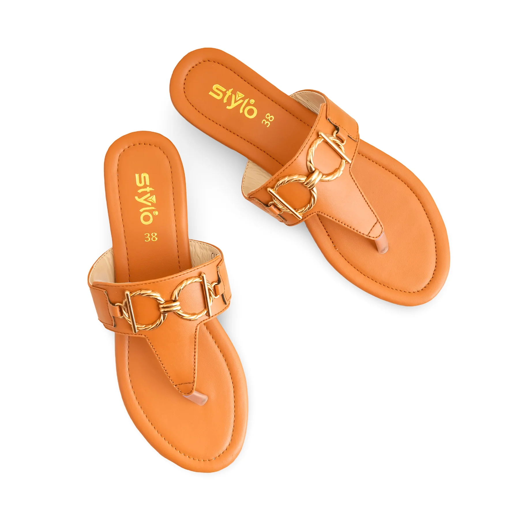 Tan Casual Chappal CL2046 - Image 5