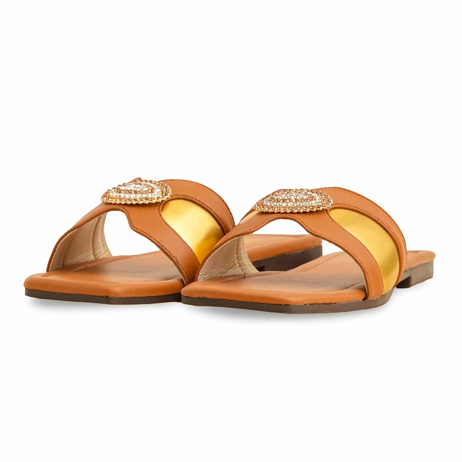 Tan Casual Slipper CL2047 - Image 3