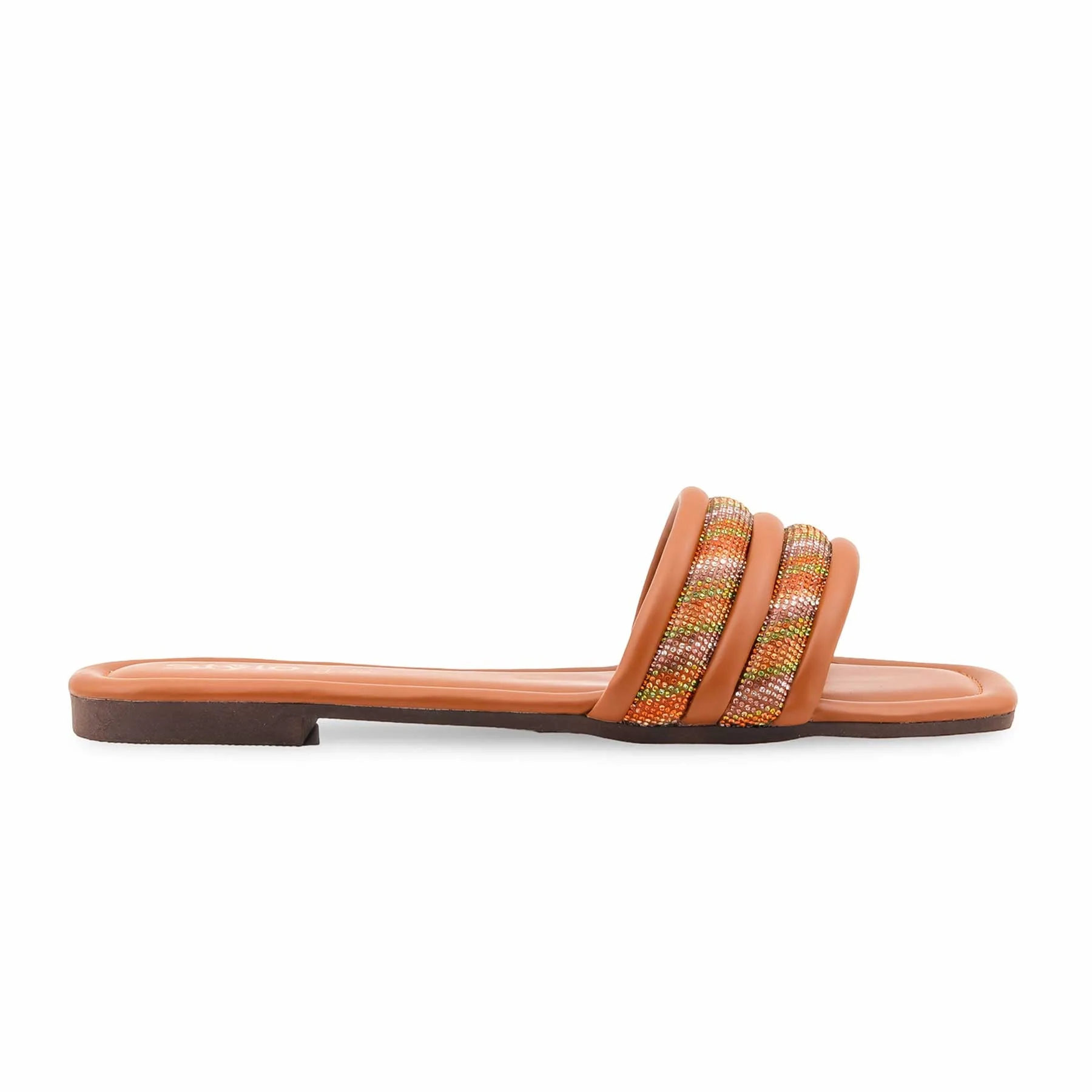 Tan Casual Slipper For Women CL2199 - Image 2