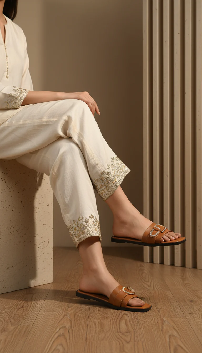 Tan Casual Women Slipper CL2333 - Image 3