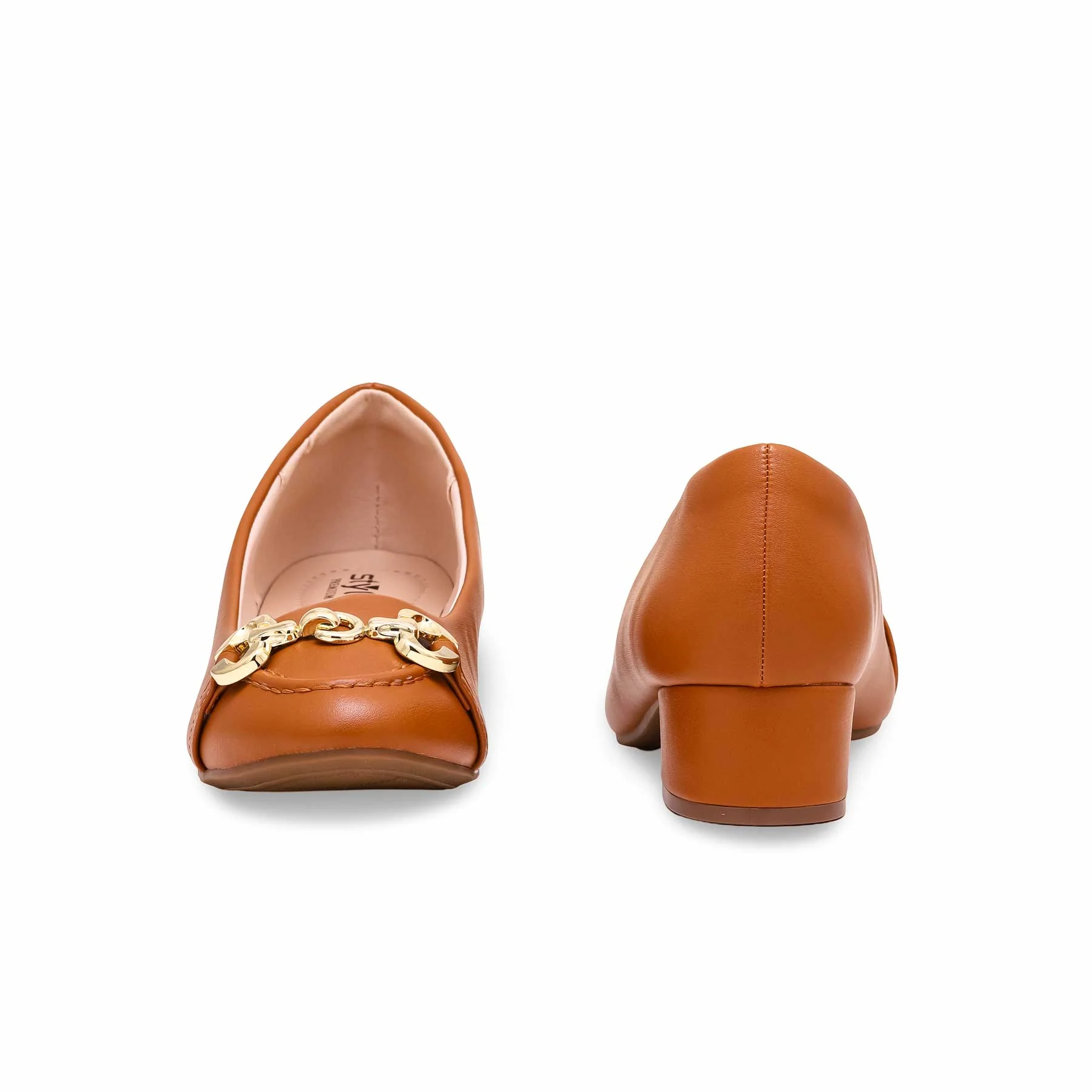 Tan Court Shoes WN7446 - Image 3