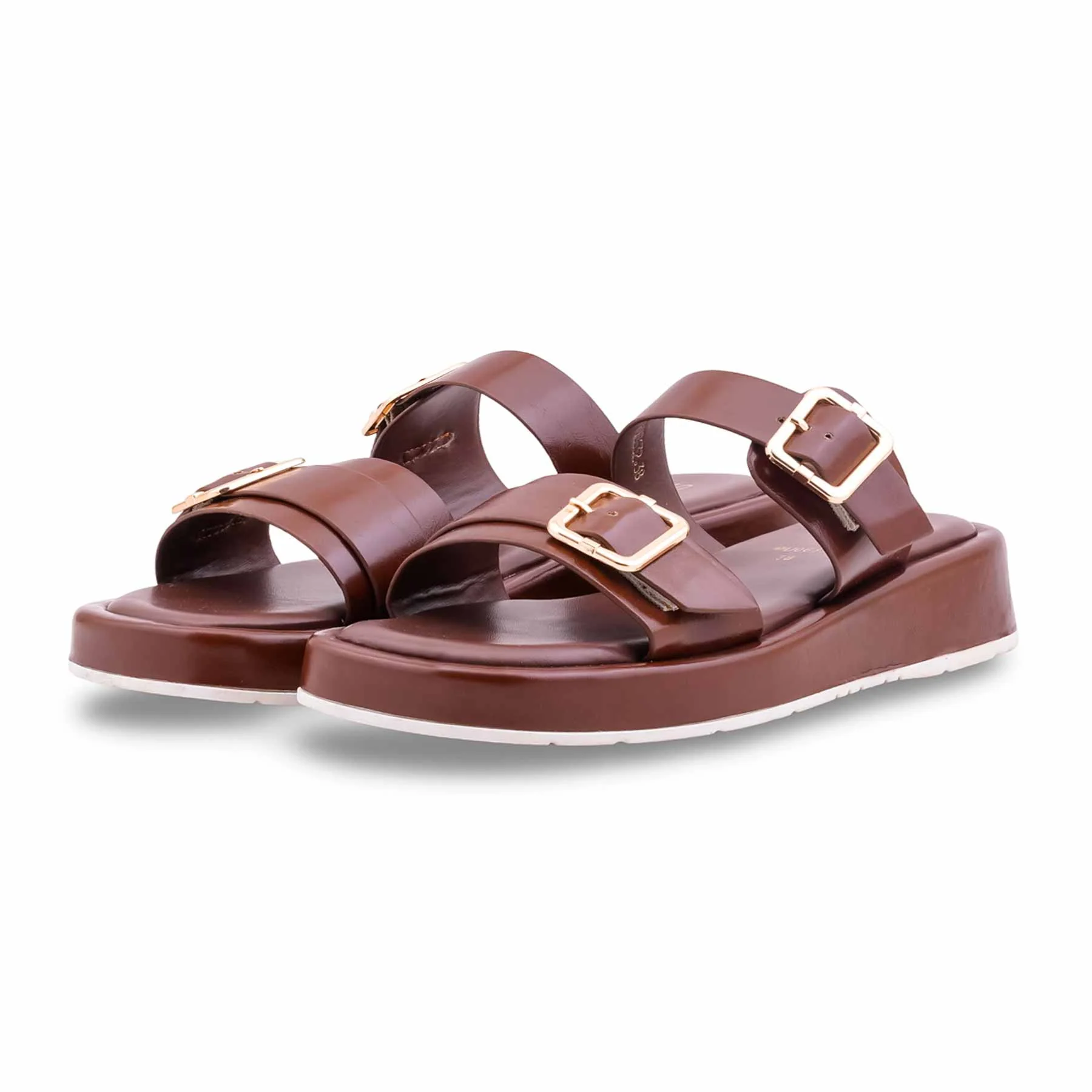 Tan Formal Slipper For Ladies PU0632 - Image 3