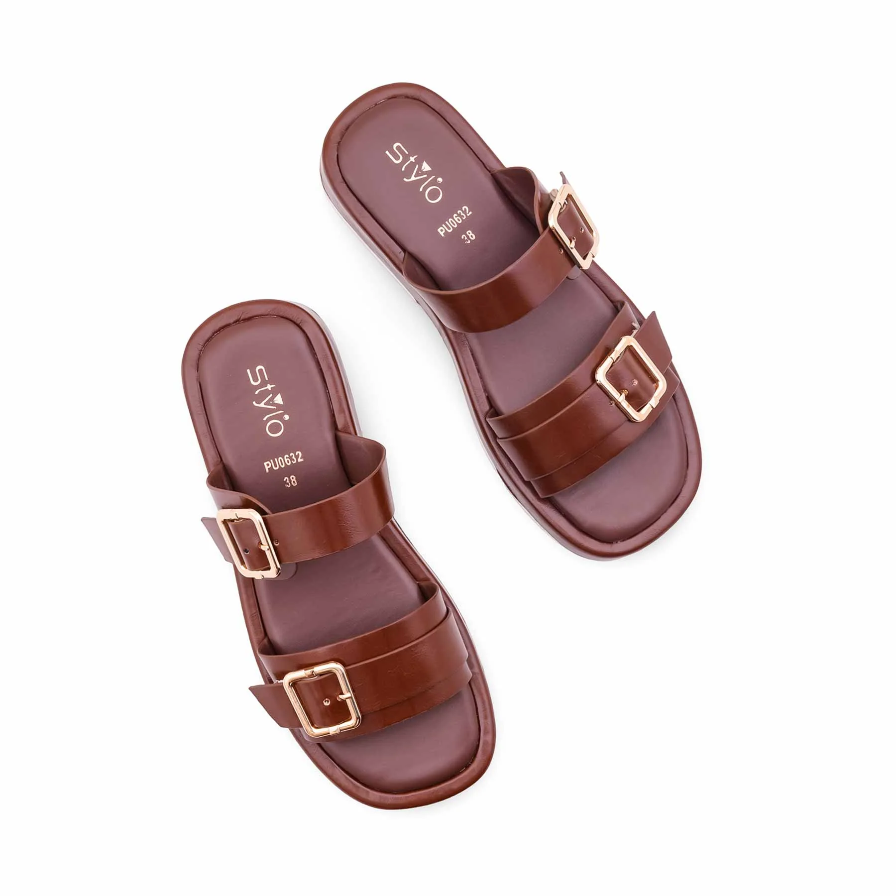 Tan Formal Slipper For Ladies PU0632 - Image 5