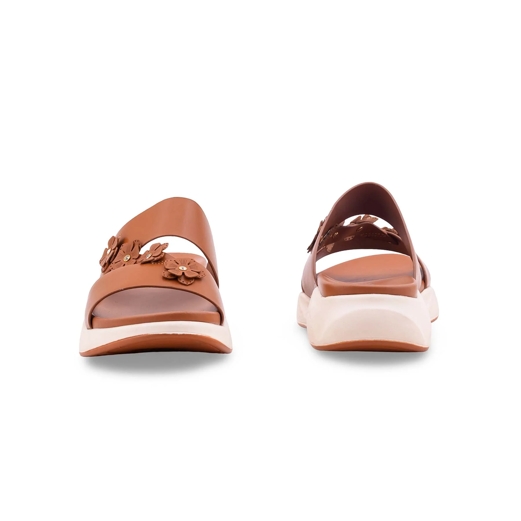 Tan Formal Slipper For Ladies PU0694 - Image 4