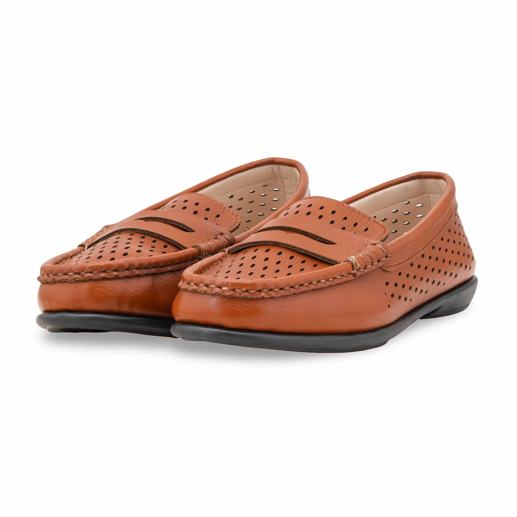 Tan Moccasin For Ladies WN4491 - Image 3