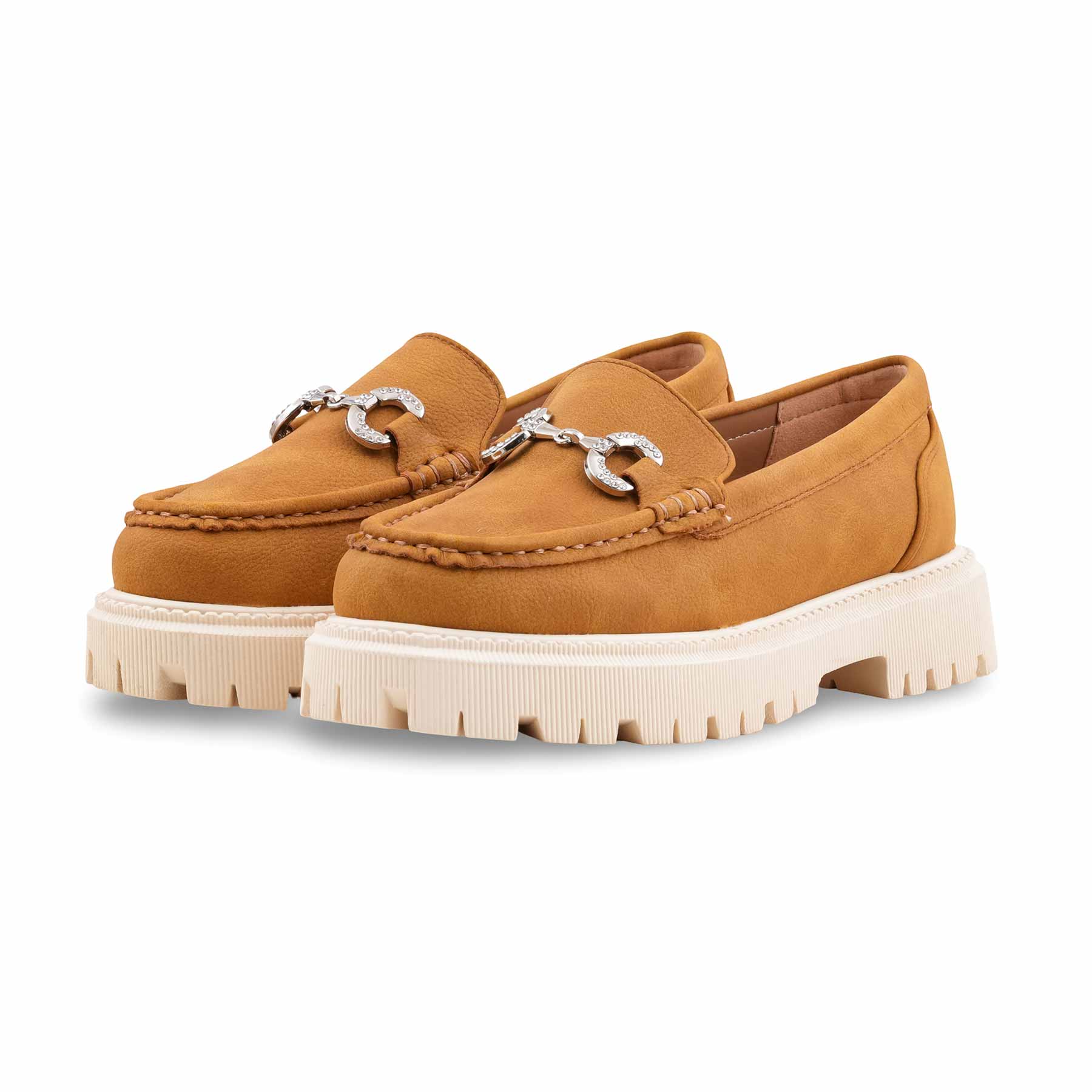 Tan Moccasin For Ladies WN4531 - Image 3