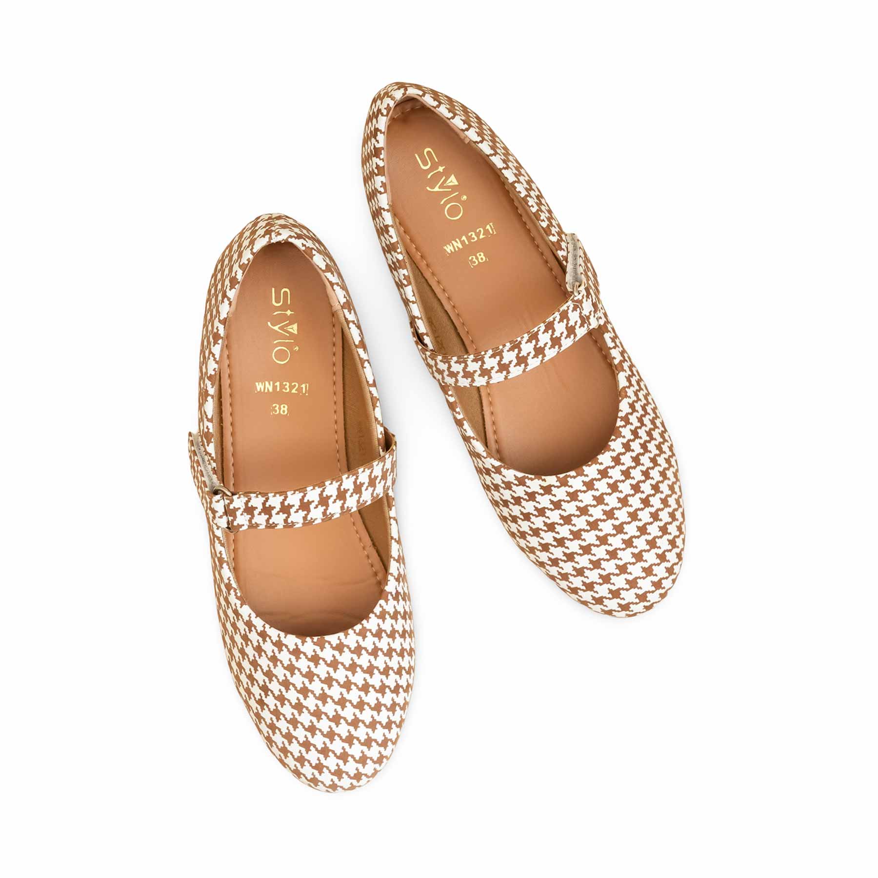 Tan Pumps For Ladies WN1321 - Image 7