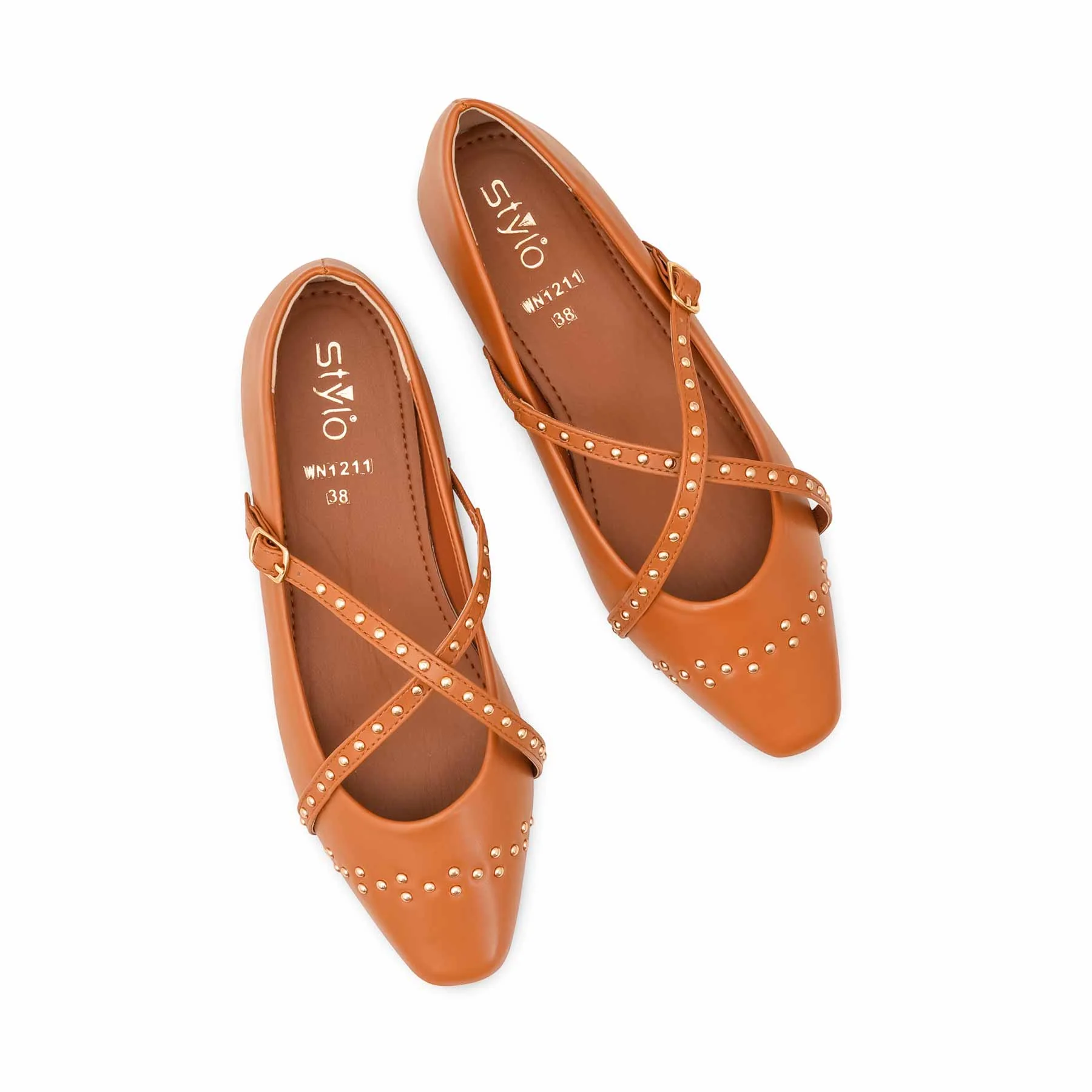 Tan Women Pumps WN1211 - Image 5