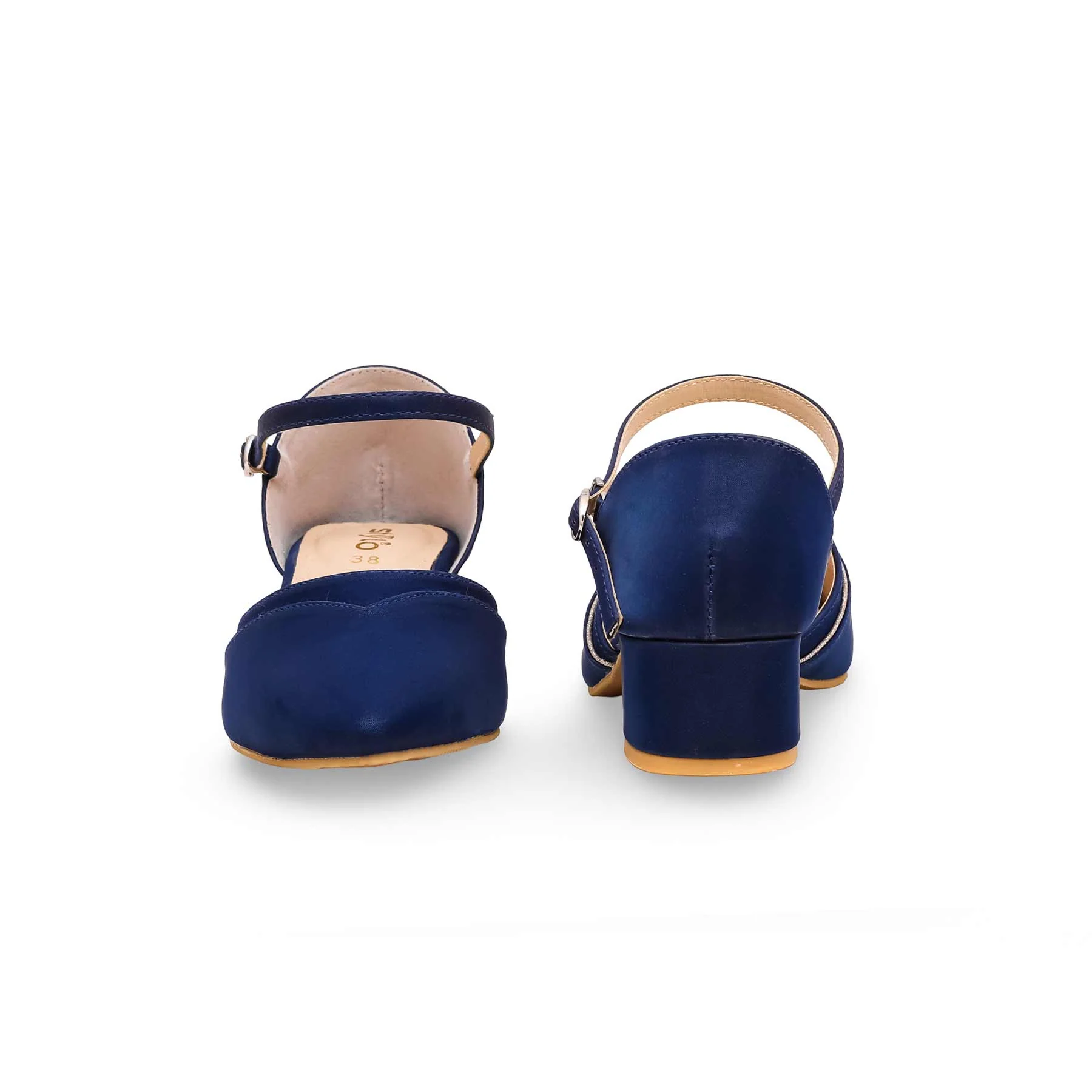 Teal Blue Court Shoes WN7384 - Image 3