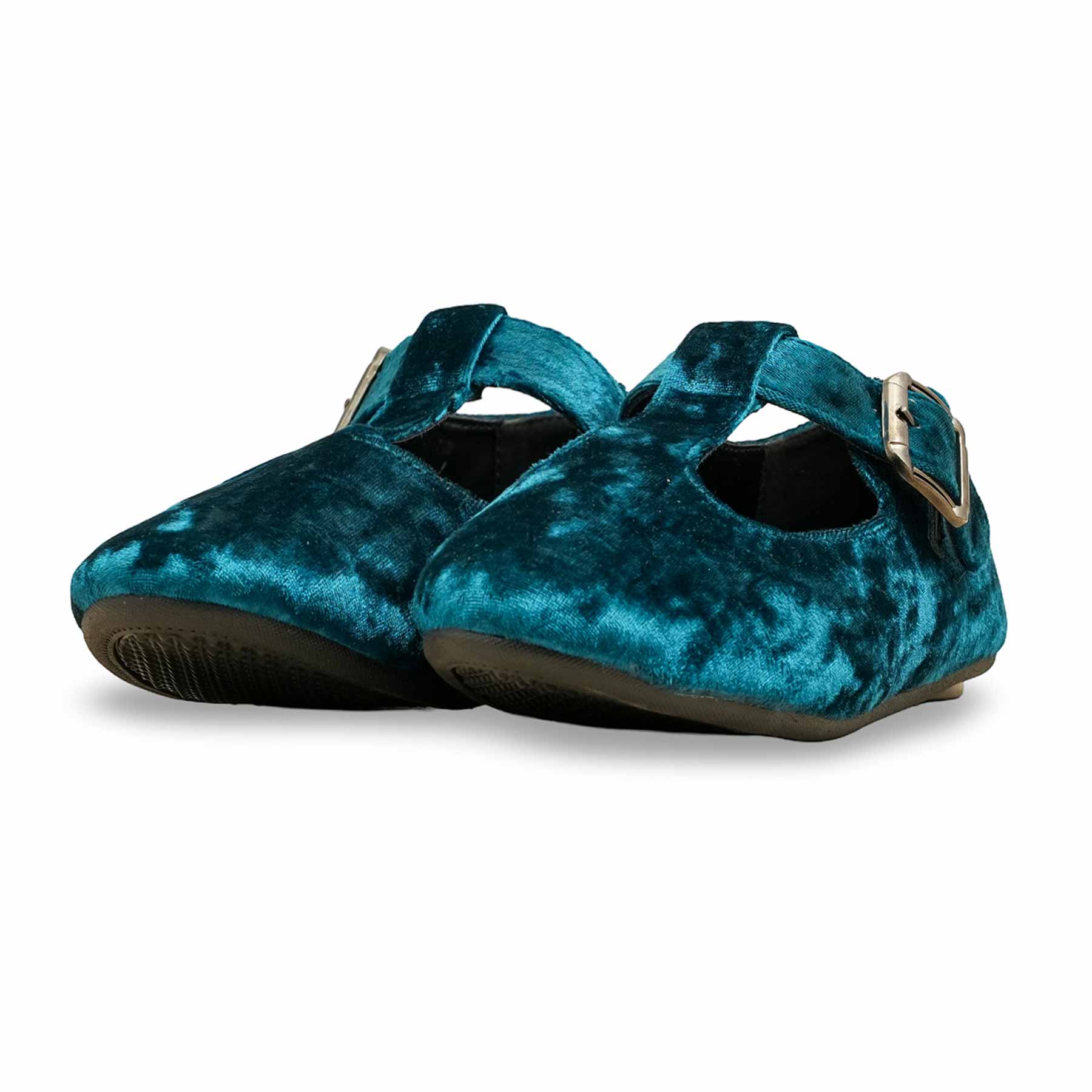 Teal Blue Pumps For Women WN1311 - Image 4