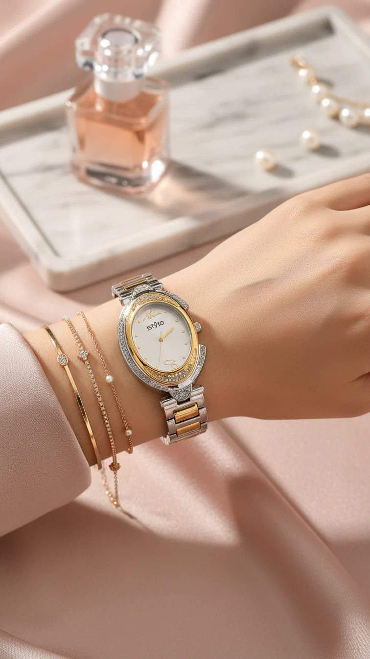 Two Tone Ladies Watch J34012