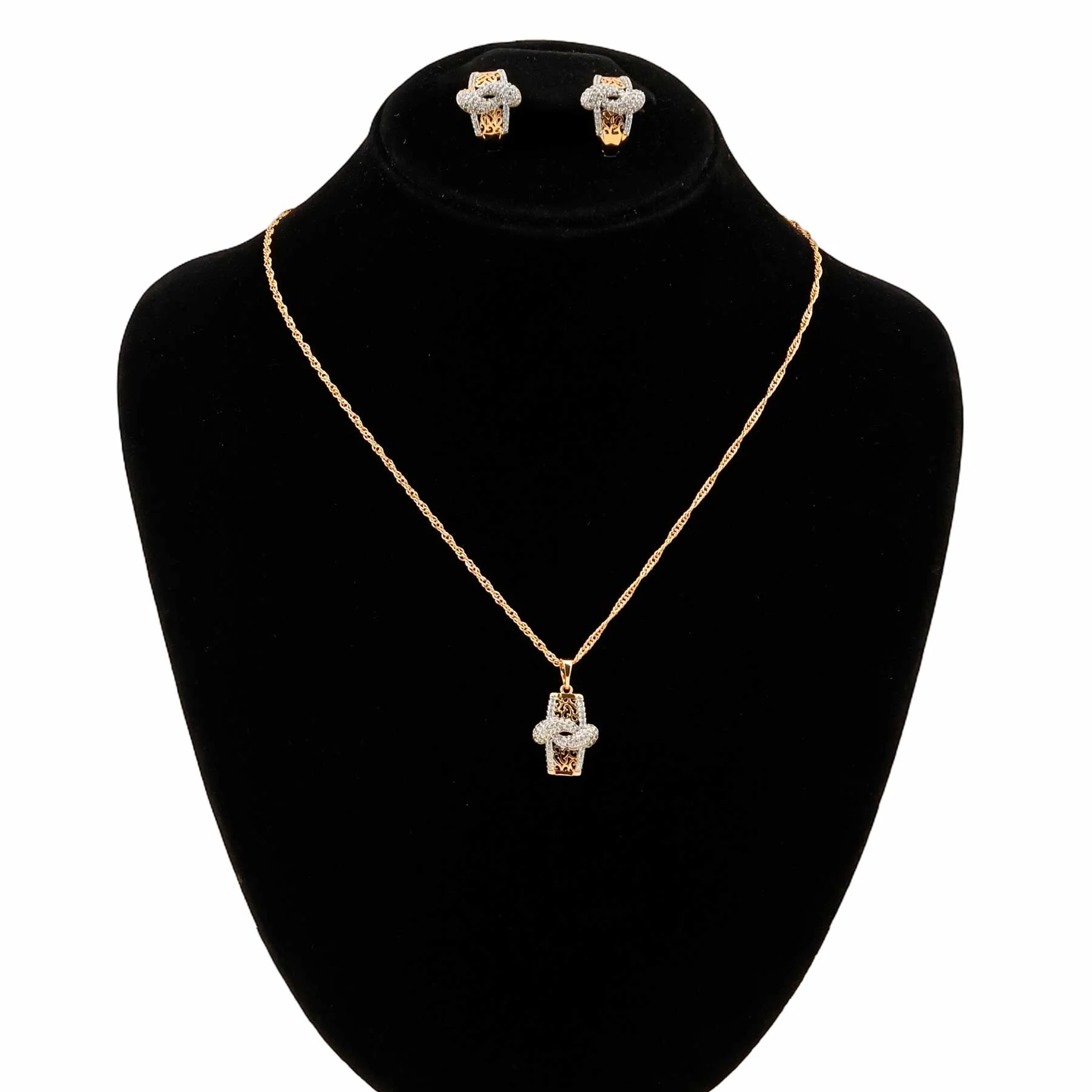 Two Tone Pendant Set J42991 - Image 2