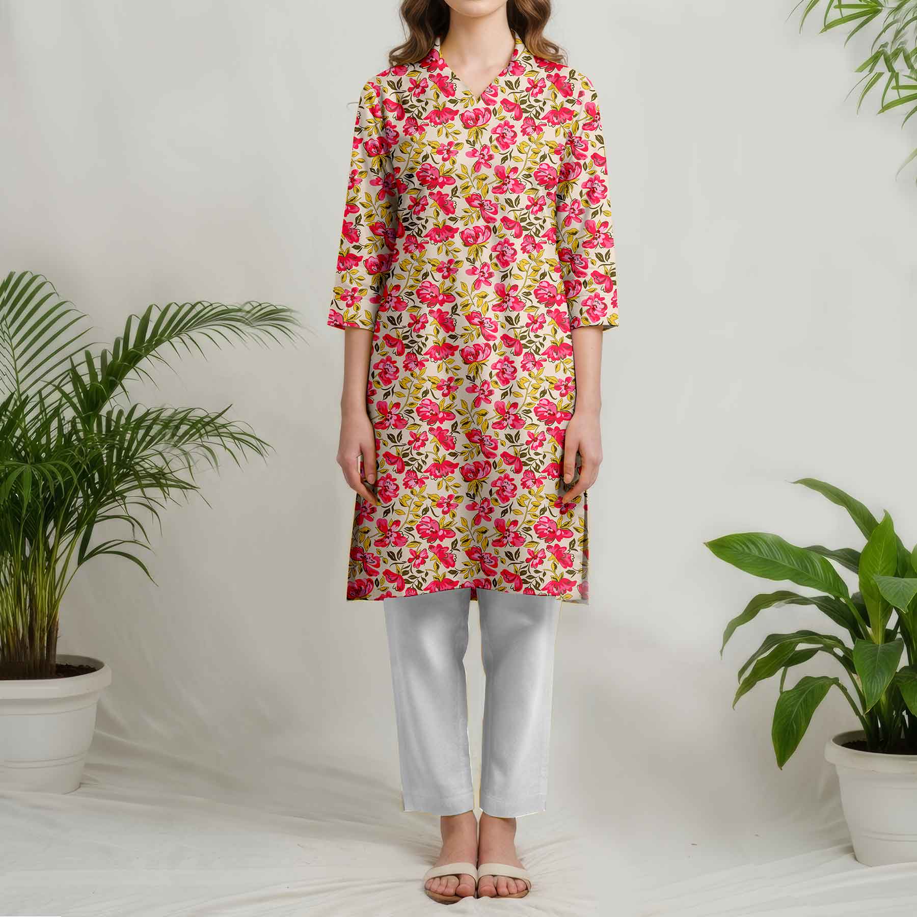 Unstitched Printed Shirt US5474 - Image 2