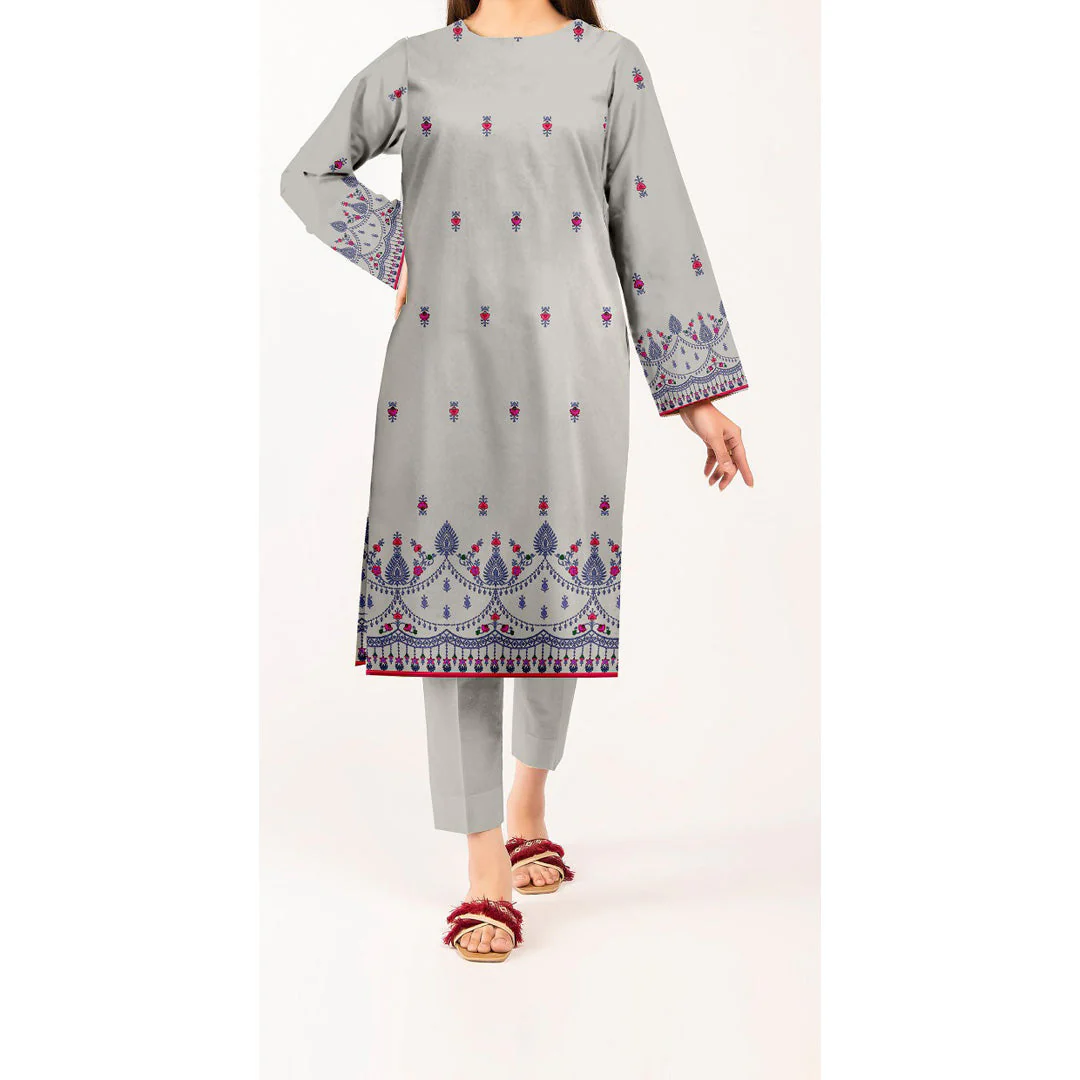 Unstitched Printed Slub Khaddar Shirt UW5013 - Image 3