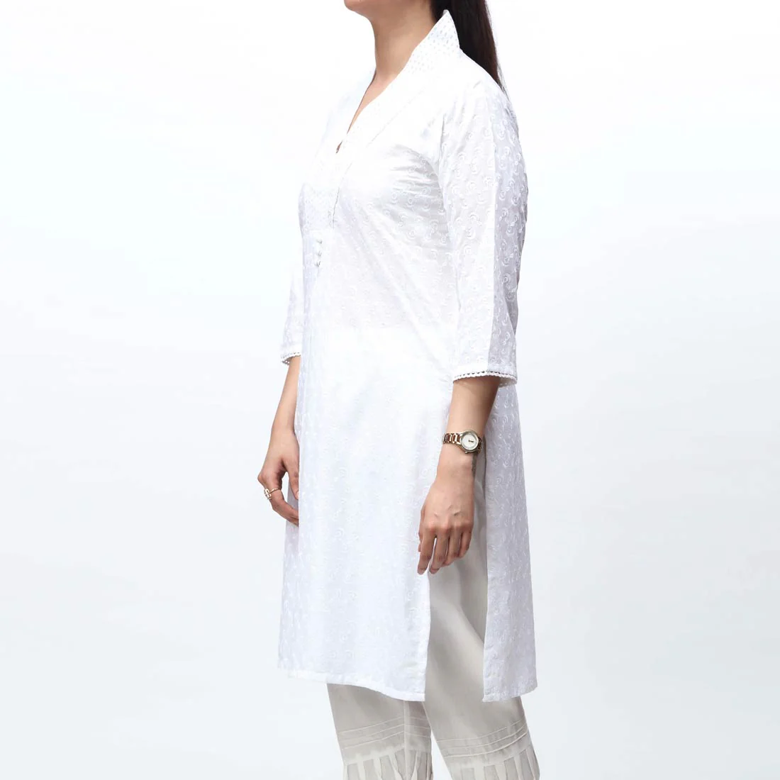 1PC- Embroidered Chikankari Shirt PS4172 - Image 2
