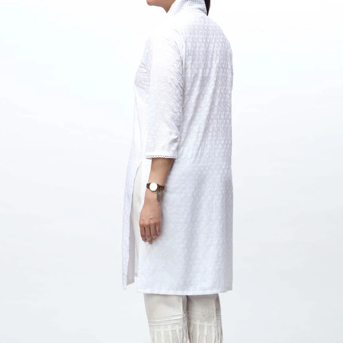 1PC- Embroidered Chikankari Shirt PS4172 - Image 3