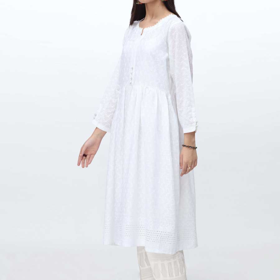 1PC- Embroidered Chikankari Shirt PS4174 - Image 2