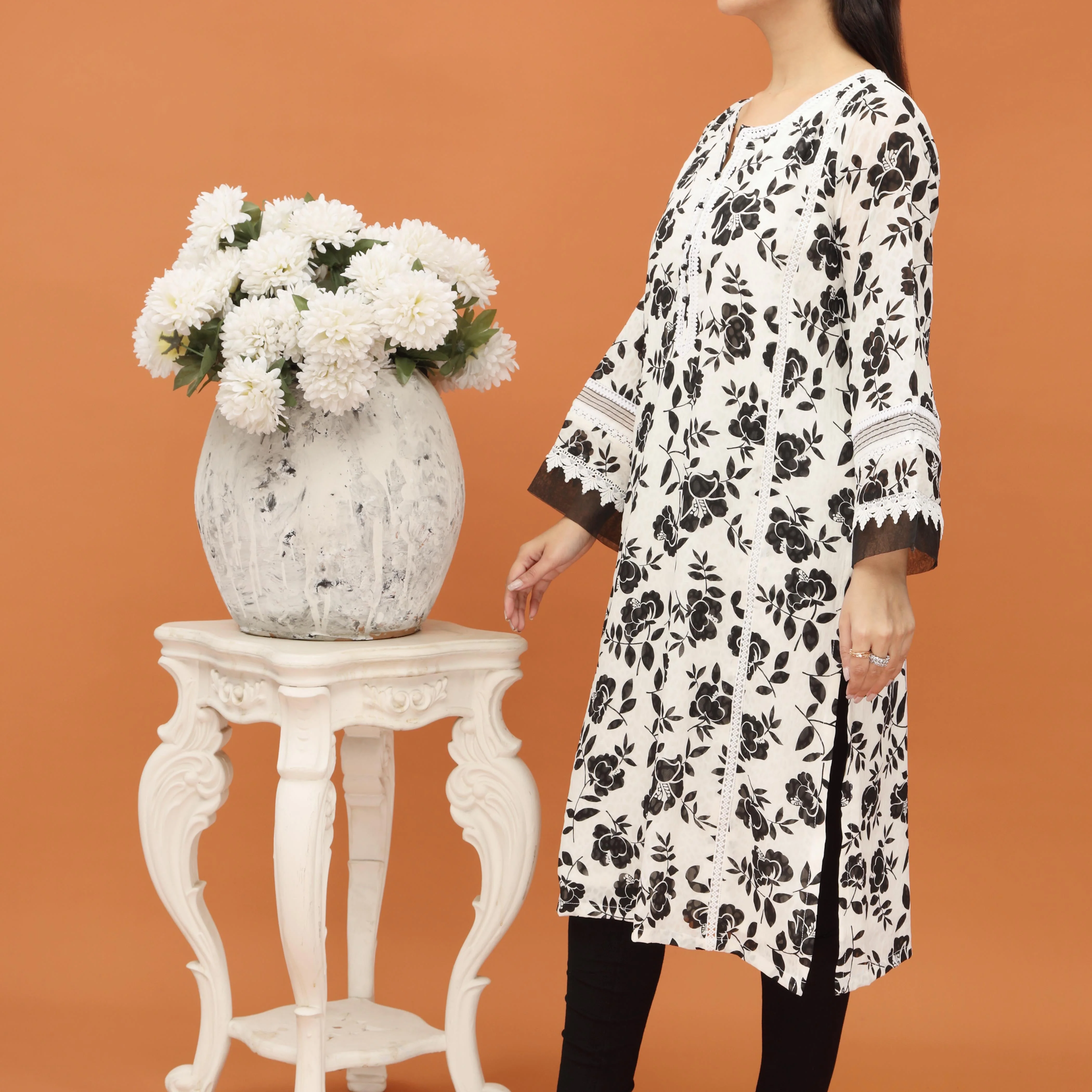 1PC- Printed Grip Silk Shirt PS5005 - Image 2