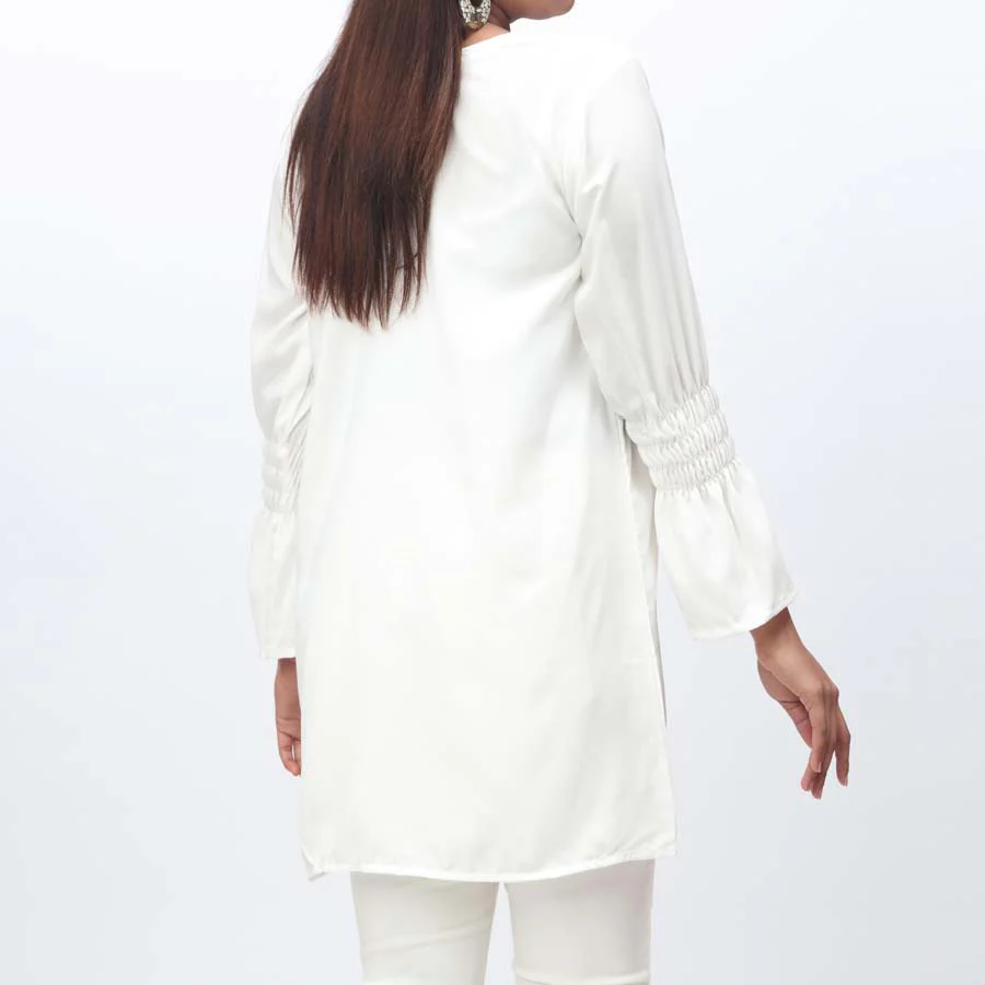 1PC- Solid Georget Chiffon Shirt PW9023 - Image 3