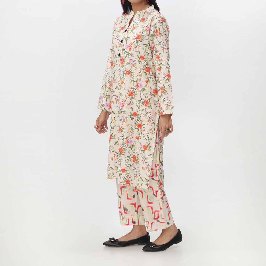 2PC- Digital Printed Cambric Suit PS4244 - Image 2