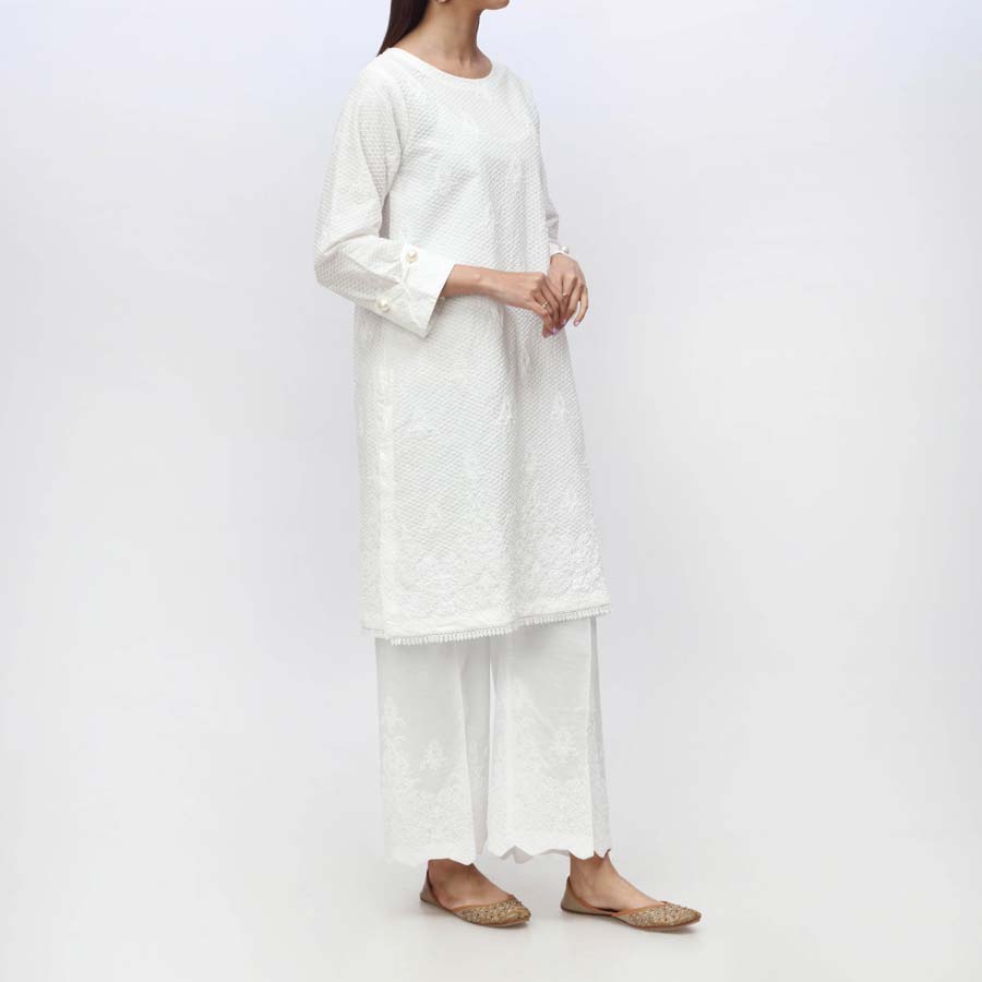 2PC- Puff Printed Cambric Suit PS4017 - Image 2