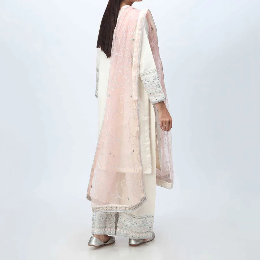 3PC- Embellished Khadi Net Suit PF3055 - Image 3