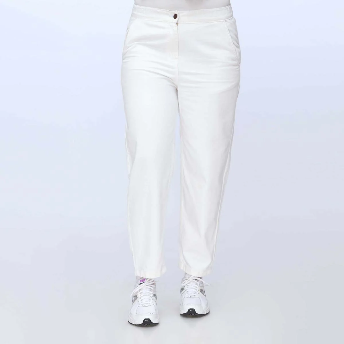 White Baggy Fit Denim Pant PS1537