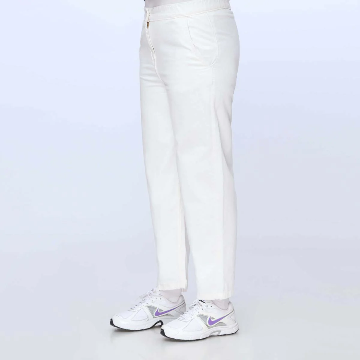 White Baggy Fit Denim Pant PS1537 - Image 3