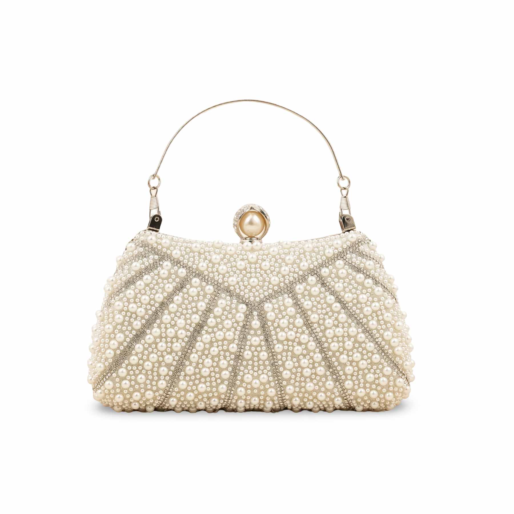 White Bridal Clutch P24283 - Image 3