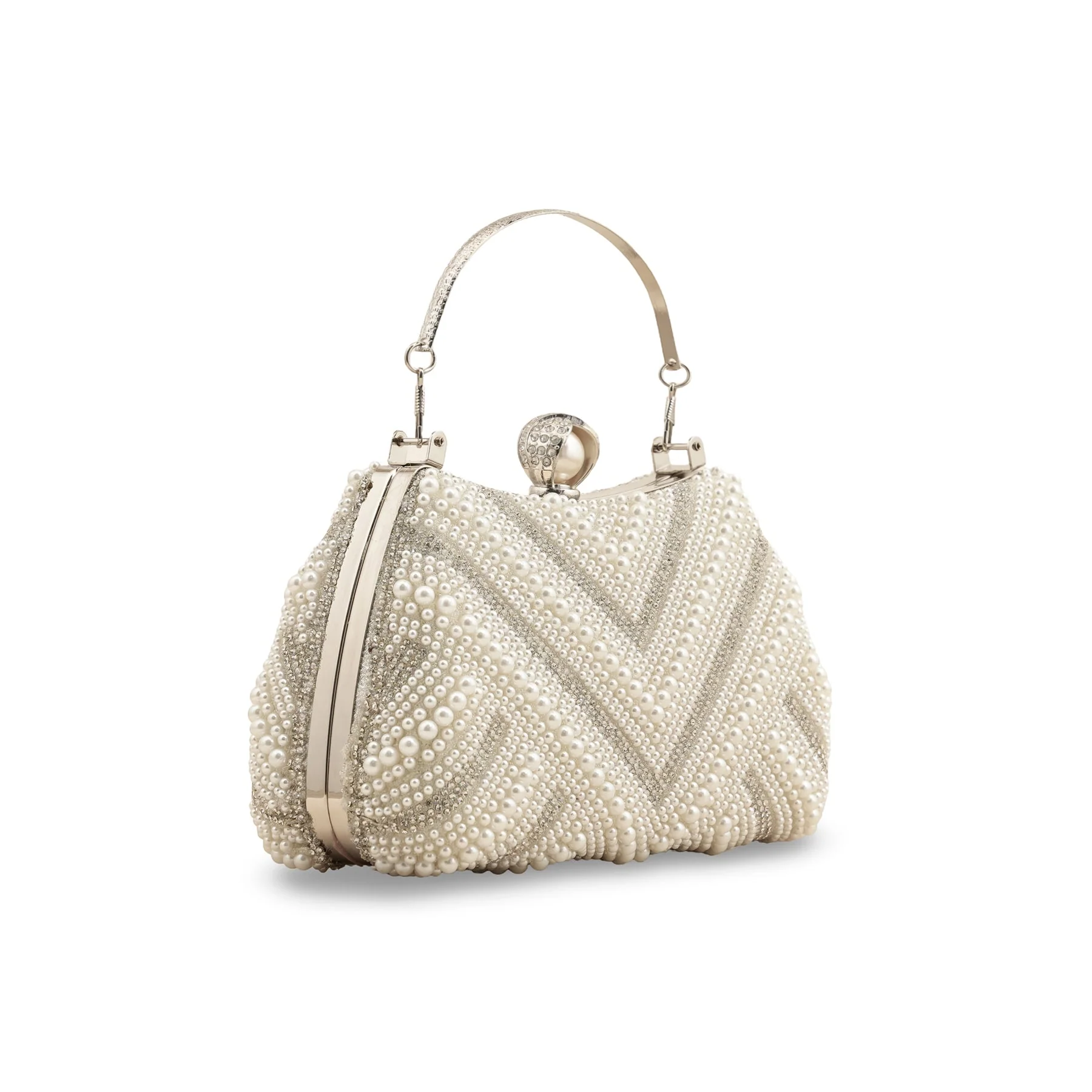 White Bridal Clutch P24289 - Image 3