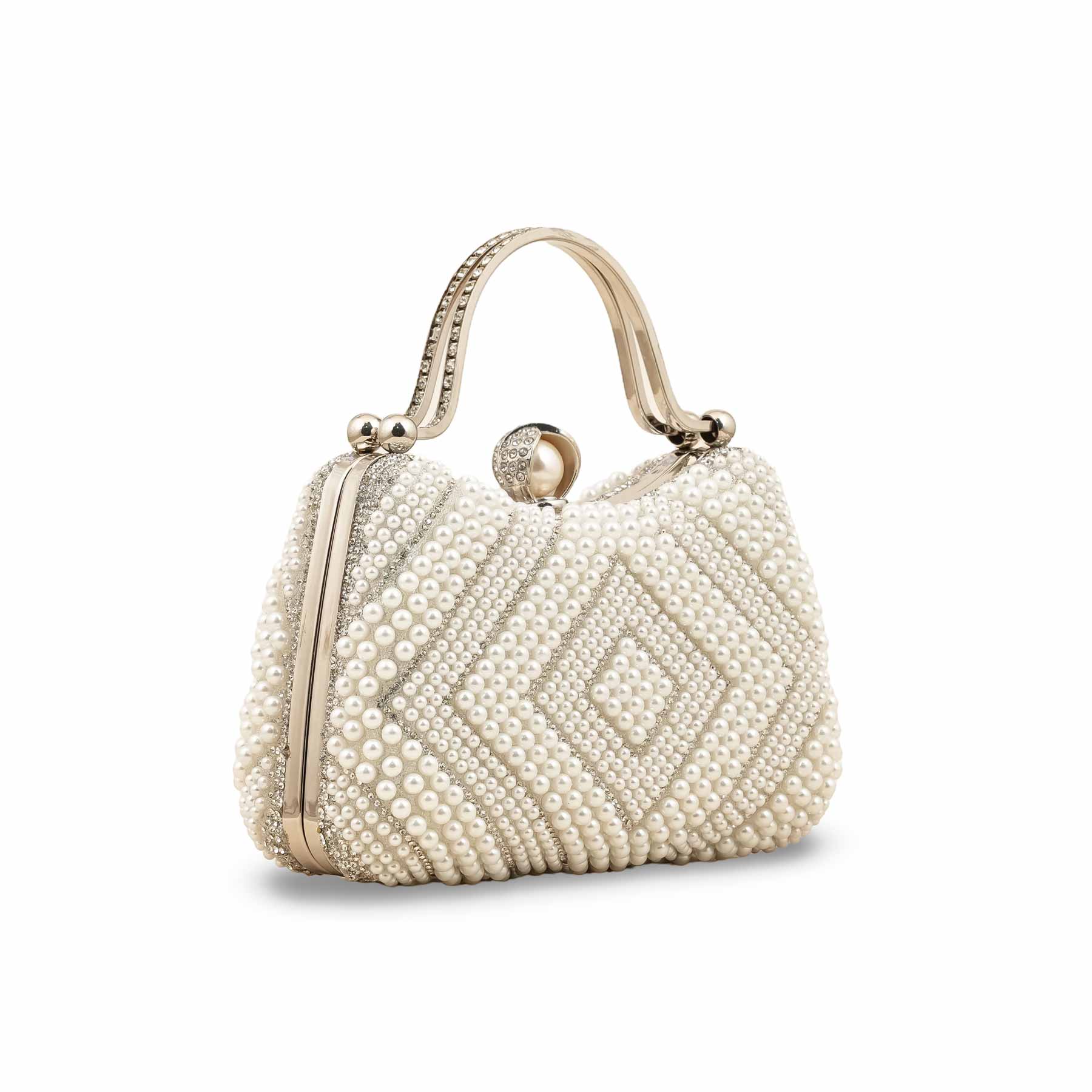 White Bridal Clutch P24293 - Image 2