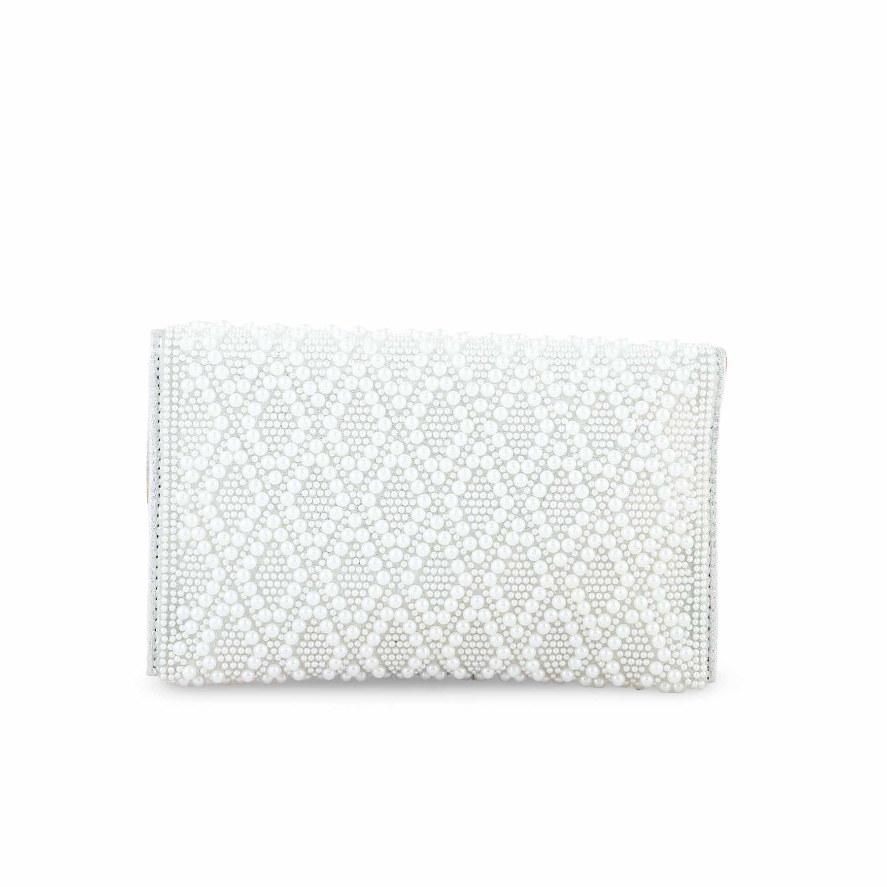 White Bridal Clutch P24353 - Image 3