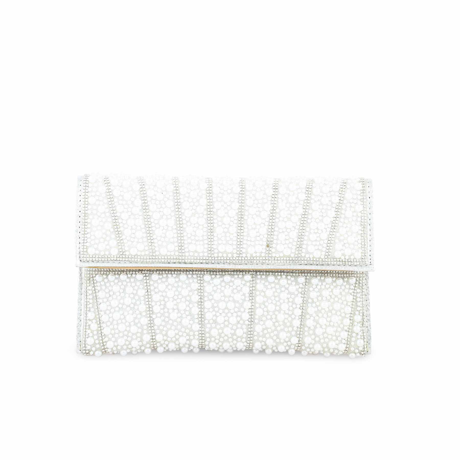 White Bridal Clutch P24354
