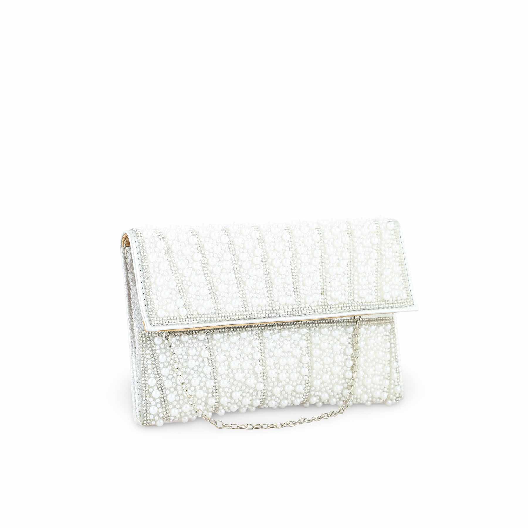 White Bridal Clutch P24354 - Image 2