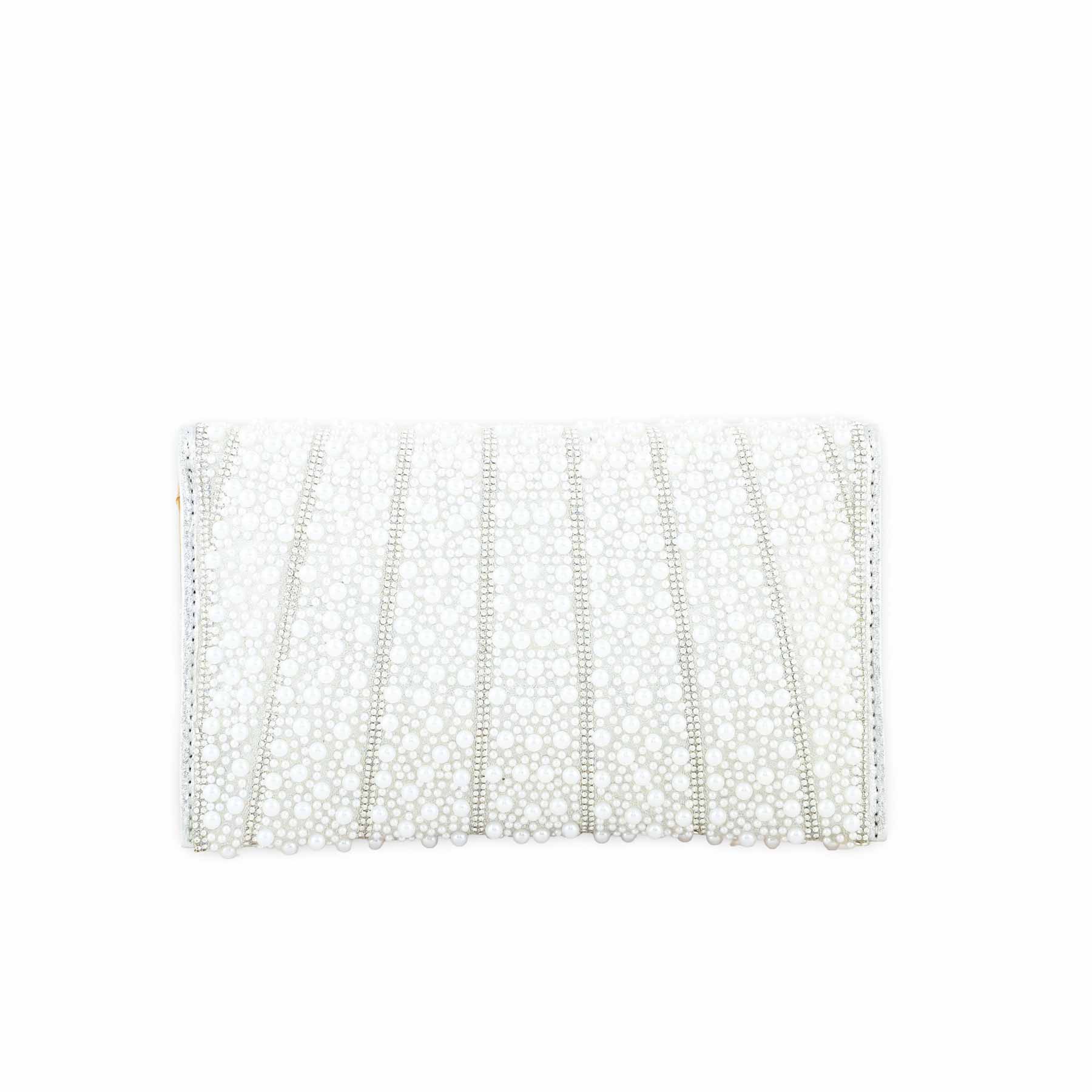 White Bridal Clutch P24354 - Image 3