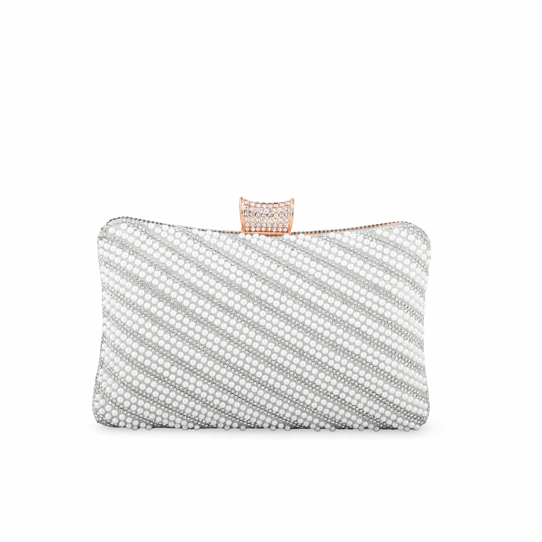 White Bridal Clutch P24355 - Image 2
