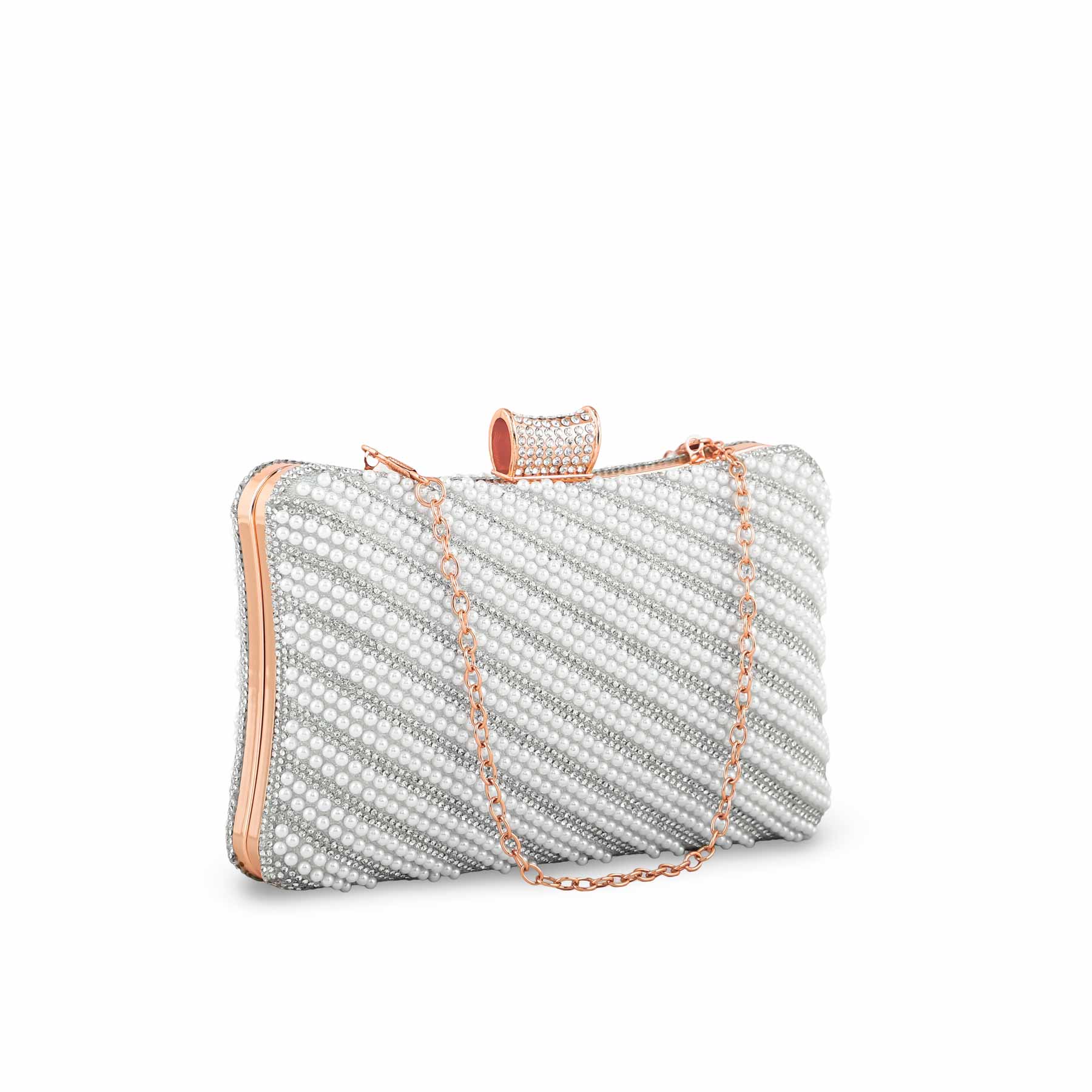 White Bridal Clutch P24355 - Image 3