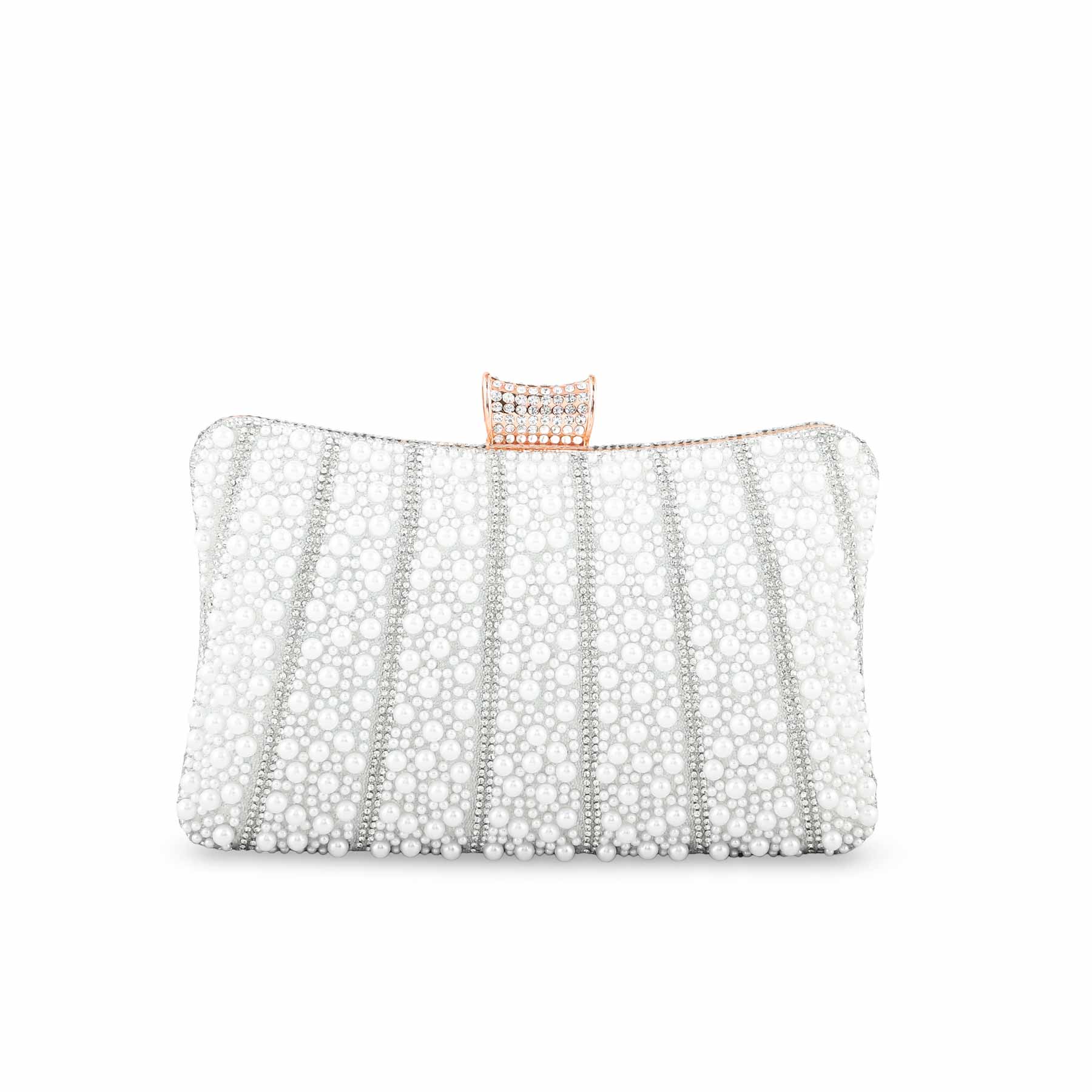 White Bridal Clutch P24356 - Image 4