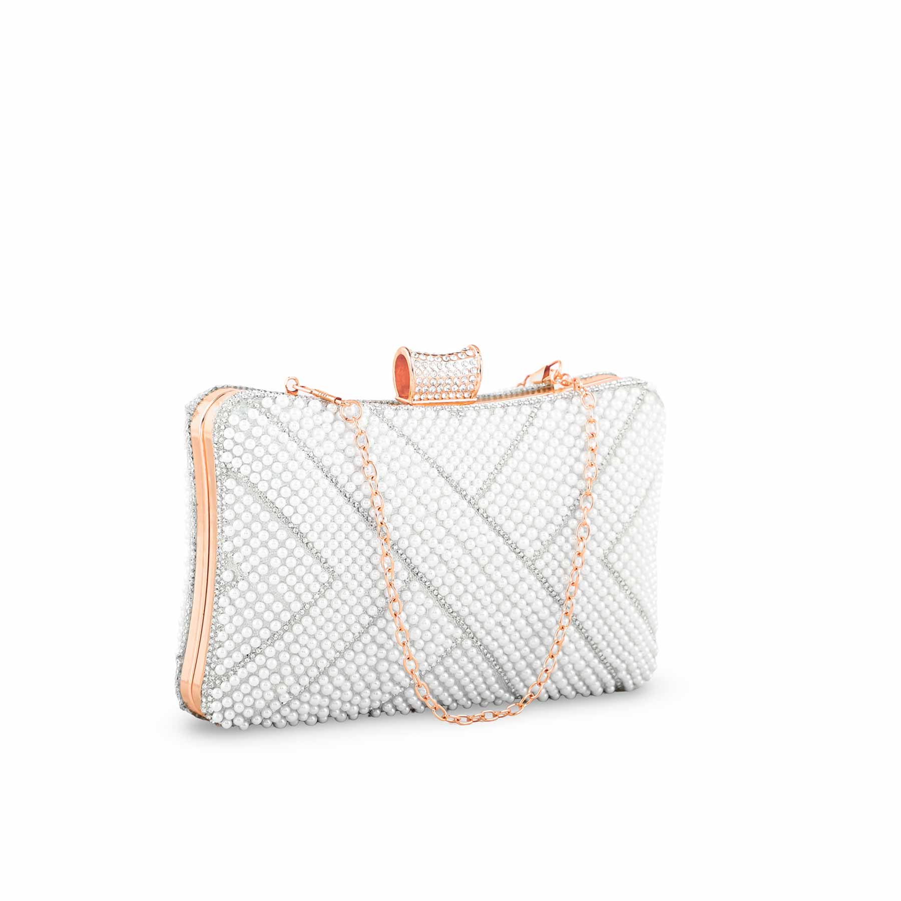 White Bridal Clutch P24357 - Image 3