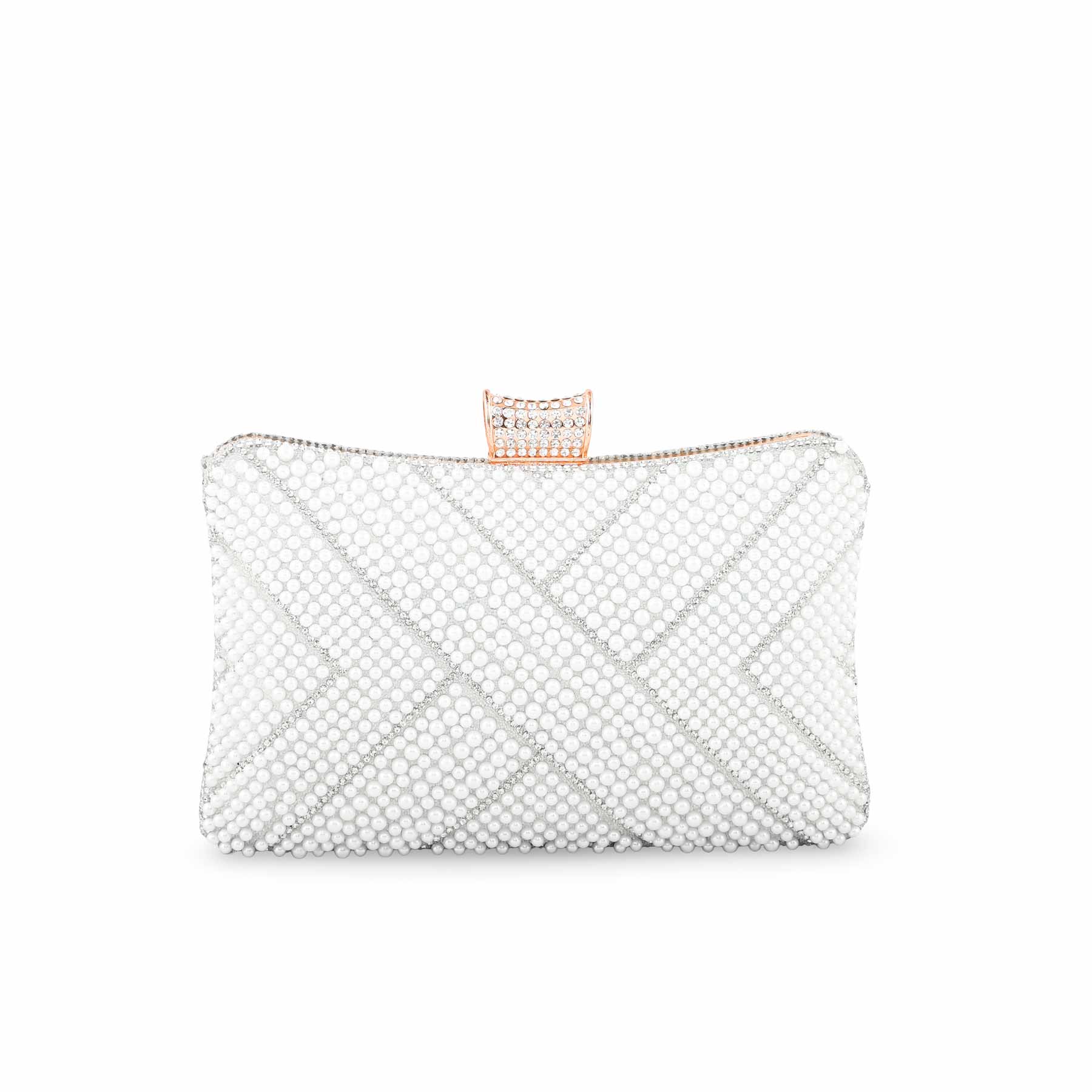 White Bridal Clutch P24357 - Image 4