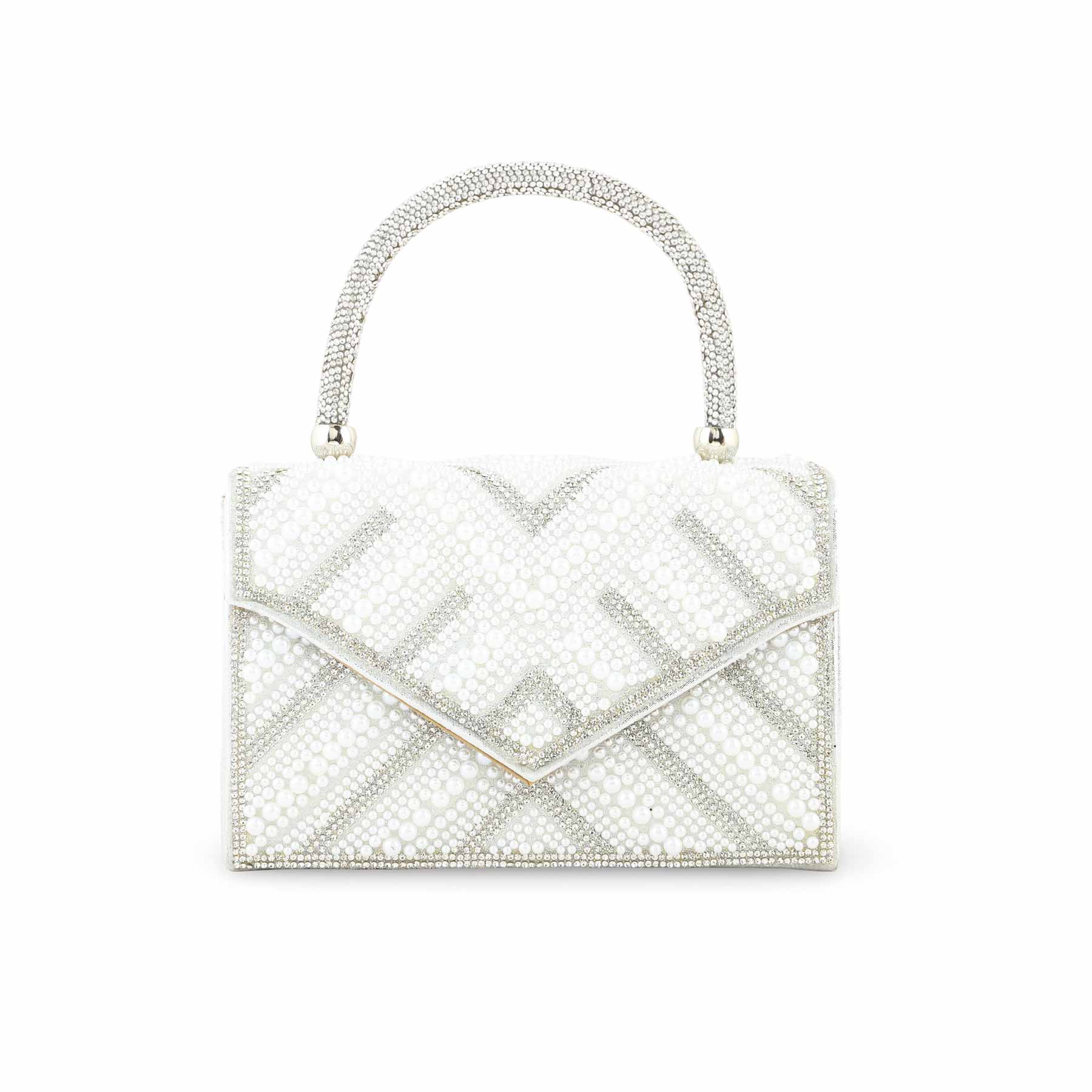 White Bridal Clutch P24366 - Image 2