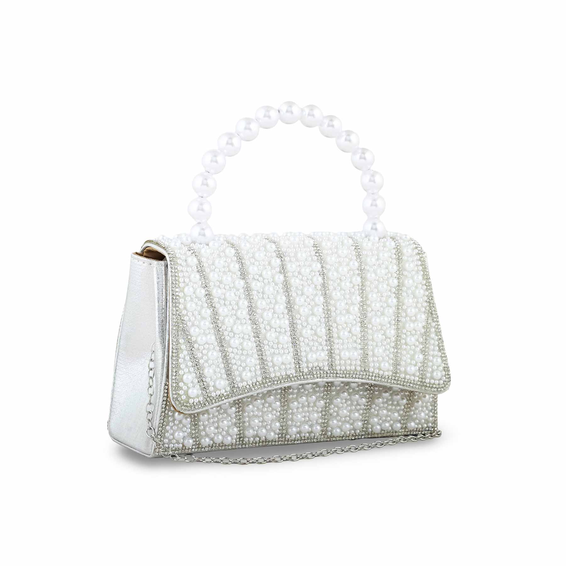 White Bridal Clutch P24367 - Image 3