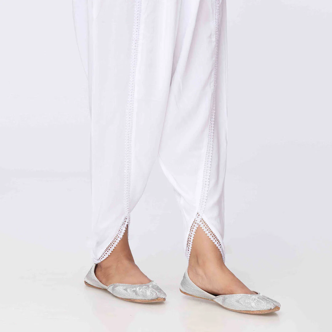 White Cambric Tulip Shalwar PS3566 - Image 3