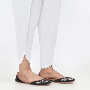 White Cambric Tulip Shalwar PW3656 - Image 2